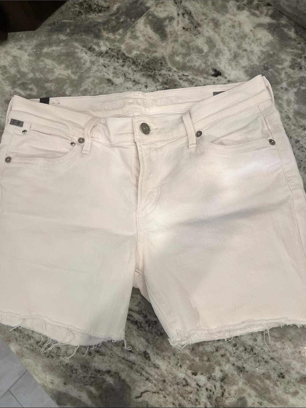 Women's Citizens Of Humanity White Denim Jean Shorts Size 29